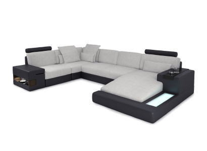 Moderne Ecksofa Couch Designsofa Polster U Form Garnitur Eckcouch Ledesofa Neu
