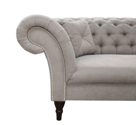 Neu 2 Sitzer Chesterfield Polster Couch Stoff Couchen Sofa Sitz Garnitur