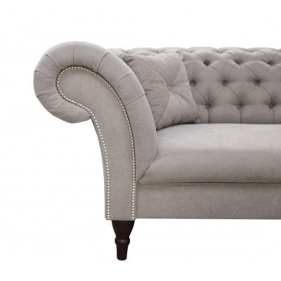Chesterfield Design Couch Polster Leder Textil Sofa Sofas Couchen 3er Sitzer Neu
