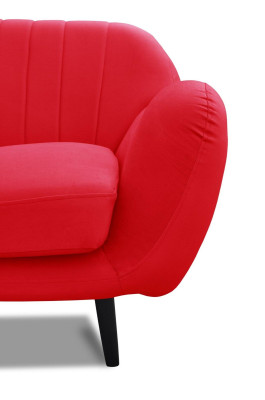 Dreisitzer Couch Polster Design Sofa 3er Sitz Sofas Zimmer Rot Luxus Couchen