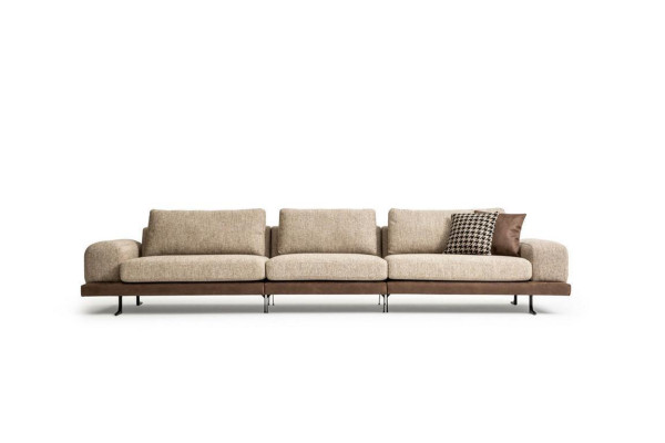 Sofa Set Wohnlandschaft Ecksofa Garnitur Stoffgarnitur Textil Sofas