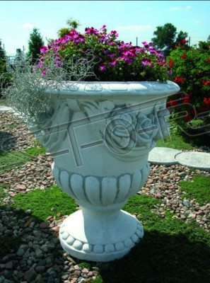 Blumenkübel Pflanz Kübel Dekoration Figur Garten Blumentöpfe Natur Vasen
