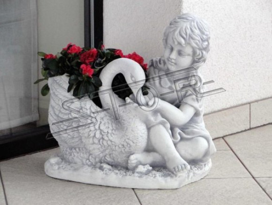 Blumenkübel Pflanz Kübel Dekoration Garten Blumentöpfe Natur Vasen Figur