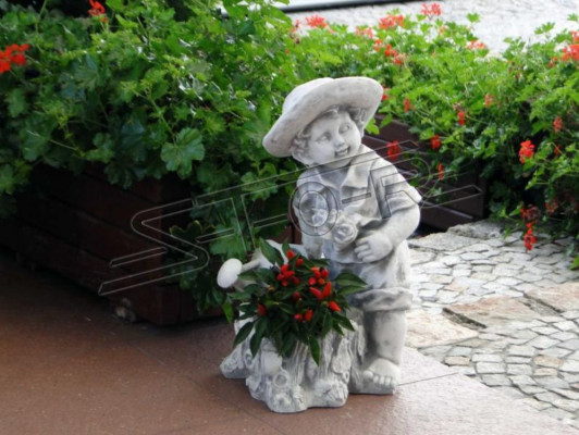 Blumenkübel Pflanz Kübel Natur Dekoration Garten Blumentöpfe Vasen Figur