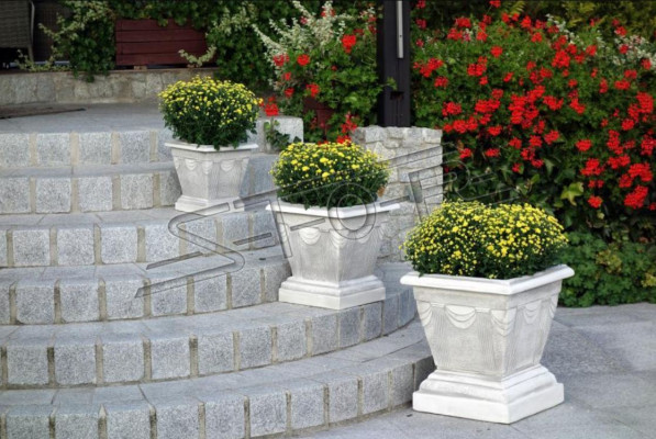 Design Blumentopf Top Planz Kübel Gefäß Töpfe Figur Gesicht Deko Skulptur