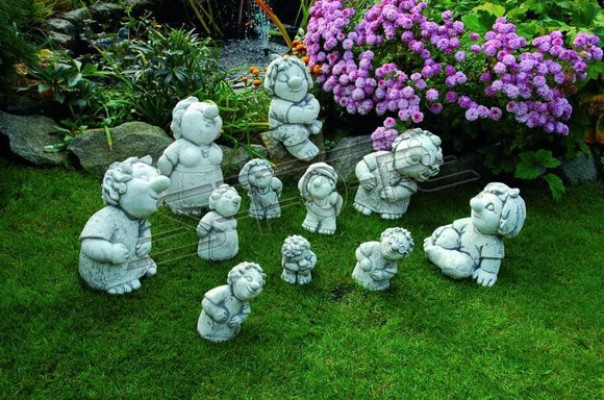 Figur Blumenkübel Pflanz Kübel Dekoration Figur Blumentöpfe Dekor Garten