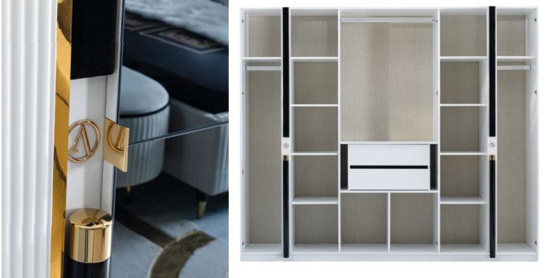 Kleiderschrank Möbel Schrank Italienischer Stil Luxus Schränke Schlafzimmer Gold