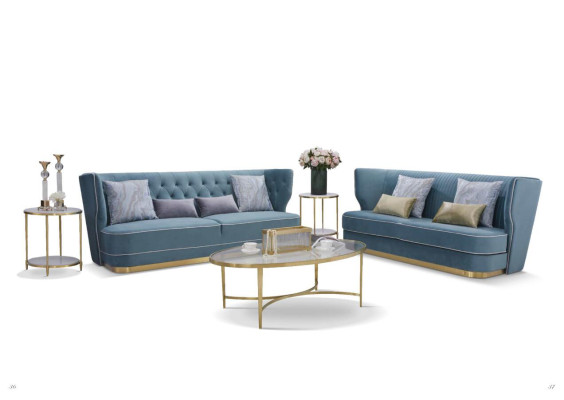Designer Sofa Sofagarnitur 2+2 Sitzer Couch Polster Garnitur Neu Möbel