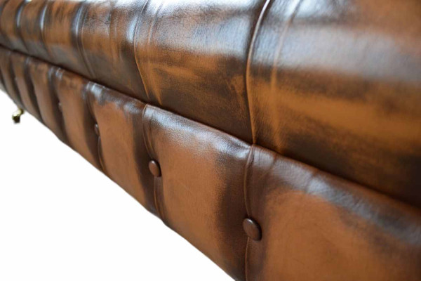 Sofa 4 Sitzer Chesterfield Design Luxus Sofa Polster Couch Neu Braun