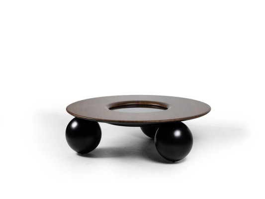 Luxus Braun Rund Couchtisch Wohnzimmer Design Möbel Modern Einrichtung