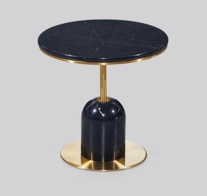 Runder Wohnzimmer Beistelltisch Schwarzer Sofatisch Luxus Couchtisch Tisch