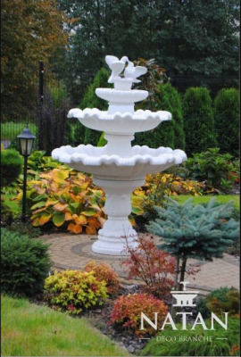 Springbrunnen Garten Teich Brunnen 175cm Steinbrunnen Gartenbrunnen Fontaine Neu