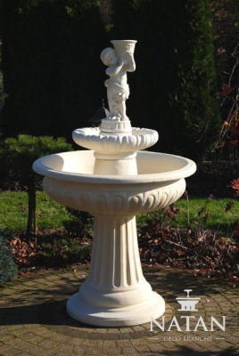 Springbrunnen Froschbrunnen Brunnen Steinbrunnen Gartenbrunnen Fontaine 154cm