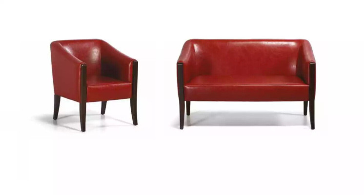 Sofa 2 Sitzer Arbeitszimmer Stil Modern Textil Möbel Büromöbel Luxus Couch