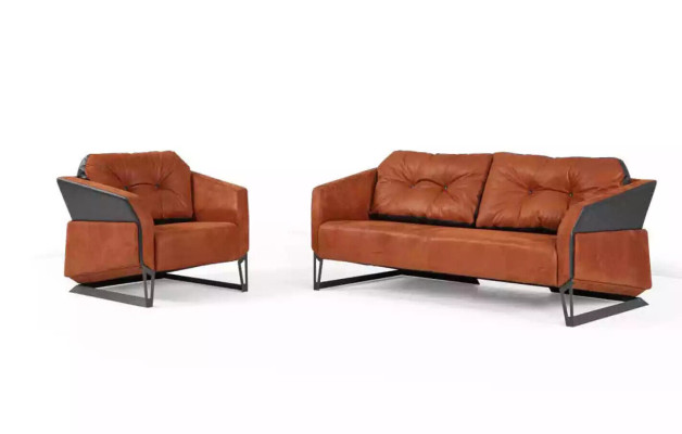 Büro Sessel Luxus Möbel Arbeitszimmer Büromöbel Orange Sitz Neu