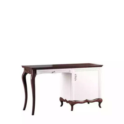 Klassischer Schreibtisch Luxuriöse Büromöbel aus weißem Holz Exklusiv