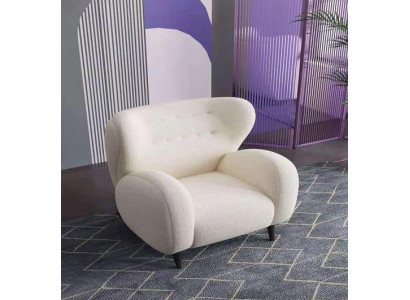 Stilvolle modern Sessel Weiß Sessel Fernseh Couch 1 Sitzer Sofa Textil
