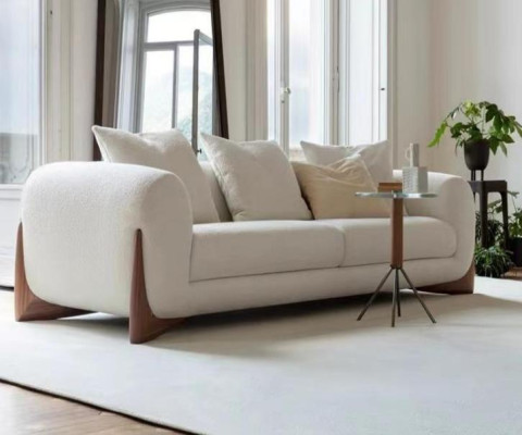 Sofa 3 Sitzer Weiß Hochwertig Polster Sofas Design Textil neu Modern