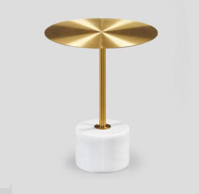 luxuriöse Couchtisch Tische Rund modern Metall Gold stilvolle Beistelltisch