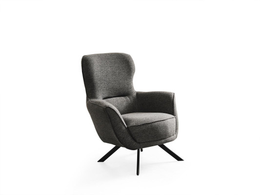 Grau Farbe Modern Design 1-Sitzer Sessel Stoff Textil Material Modern Design