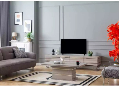 Wohnwand TV Staender Couchtisch Set Wohnmöbel Praktisch Wohnzimmer