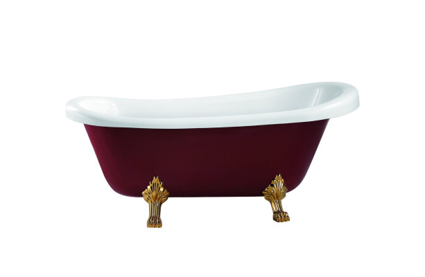 Badewanne Wanne Standbadewanne Freistehende Rot Moderne Bad Badezimmer