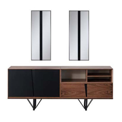 Essecke Esszimmer Esstisch Set 2tlg Anrichte Esszimmertisch Braun Holz