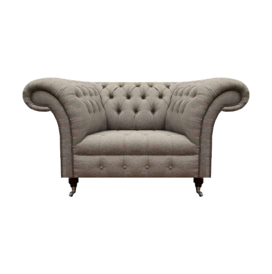 Wohnzimmer Neu Luxus Sessel Chesterfield Grau Polstermöbel Textil Möbel