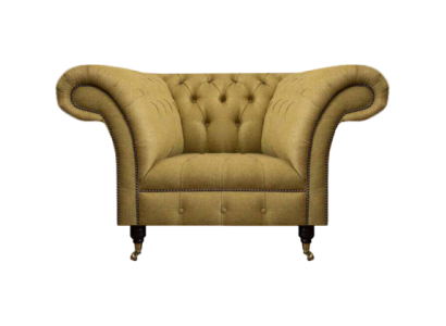 Sessel Textil Einrichtung Luxus Polstersessel Chesterfield Wohnzimmer Neu