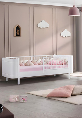 Stilvolle Kinderbett Weiß Bett Kinderzimmer Kinderzimmermöbel Holz neu