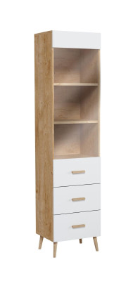 Wohnwand Wohnzimmer Set Vitrine Kommode Wandregal Vitrinen Wohnwände 4 tlg. Set