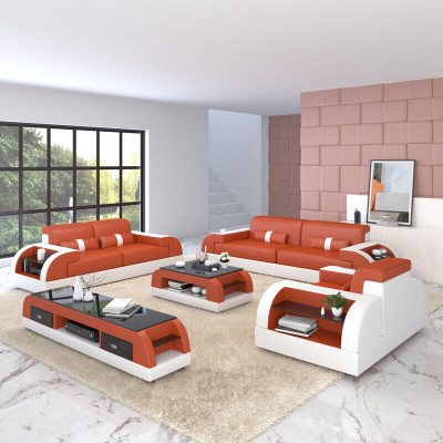 Sofagarnitur 32 Sitzer Set Sofa Polster Couch Leder Polster Garnitur Gruppe