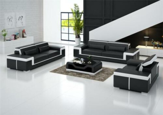 Sofa 2 Sitzer Polster Designer Couchen Sofas Garnitur NEU Ledersofa