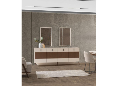 Robuste Holz Kommode Designer Anrichte Luxuriöses Esszimmer Sideboard