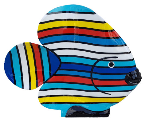 Abstrakte Fisch Figur Handarbeit Dekoration Wohn Deko Skulpturen Statuen Figuren