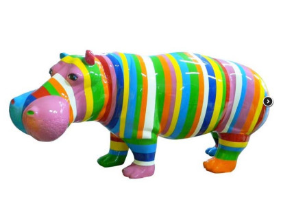 Designer Abstrakte Figur Moderne Figuren Dekoration Nilpferd Garten Skulpturen