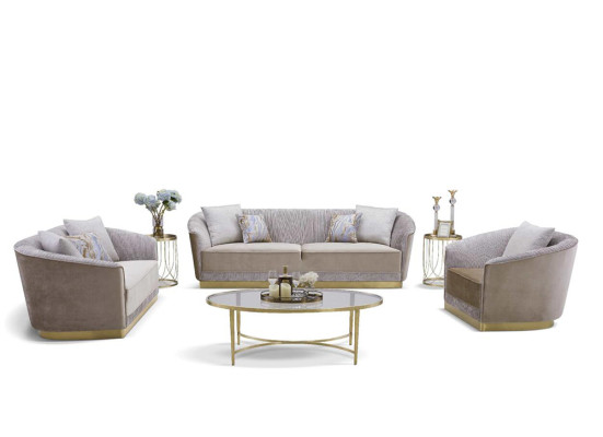 Designer Sofa Sofagarnitur 3+1+1 Sitzer Couch Polster Garnitur Neu