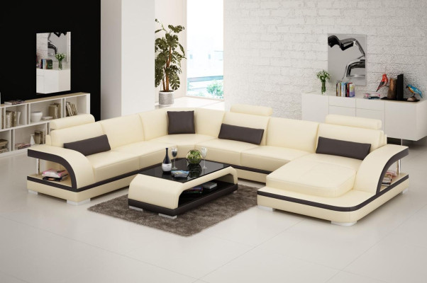 Design Couch Luxus Couchen Leder Sofa Sitz Eck Garnitur Polster Ecke Couch Neu