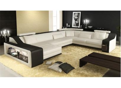 Ecksofa Sofa Wohnlandschaft U Form Polster Couch Ledersofa Sofas Ledersofas Neu