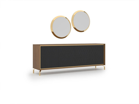Esstisch Esszimmer Set 8tlg Essgruppe Modern Sideboard Set neu 4x Stühle