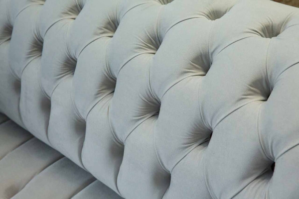 Chesterfield Sofa 2 Sitzer Sofa Polster Sofas Design Luxus Sofas Grau