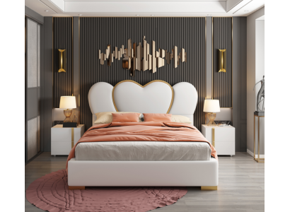 Design Bett Schlafzimmer Doppelbett Hotel Luxus Polster Einrichtung