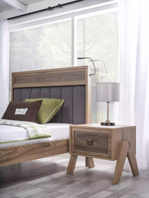 Holzbett Komplette Schlafzimmermöbel Jugendbett Bett Braun Set 5tlg
