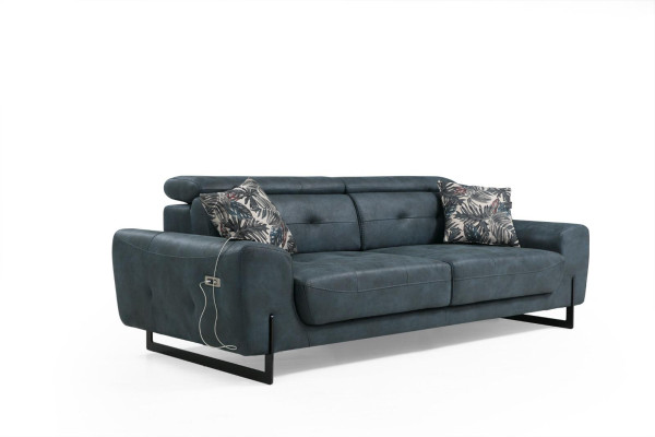 Modern Set 3 tlg Wohnzimmer Sofagarnitur Designer Sitzmöbel Polstersessel Neu