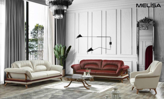 Sessel Sitz Klassisch Design Wohnzimmer Polster Einsitzer Relax Weiß