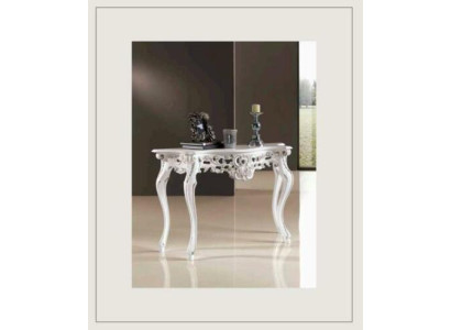 Designer Luxus Konsole Tisch Konsolen Tische Holz Design Silber Klassischer Neu