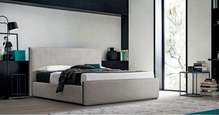 Italienische Möbel Design Bett Schlafzimmer Betten Leder Hotel Luxus Polster Neu