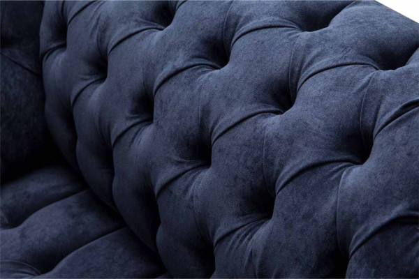 Chesterfield Sofa 1,5 Sitzer Designer Couchen Couch Stoff Polster Textil