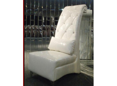 Luxus Sessel Chesterfield Kunstleder 1 Sitzer Weiß Sessel Lounge