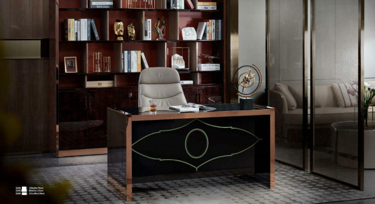 Bürostuhl Beige Leder Edelstahl Arbeitszimmer Büro Möbel Luxus Einrichtung Neu